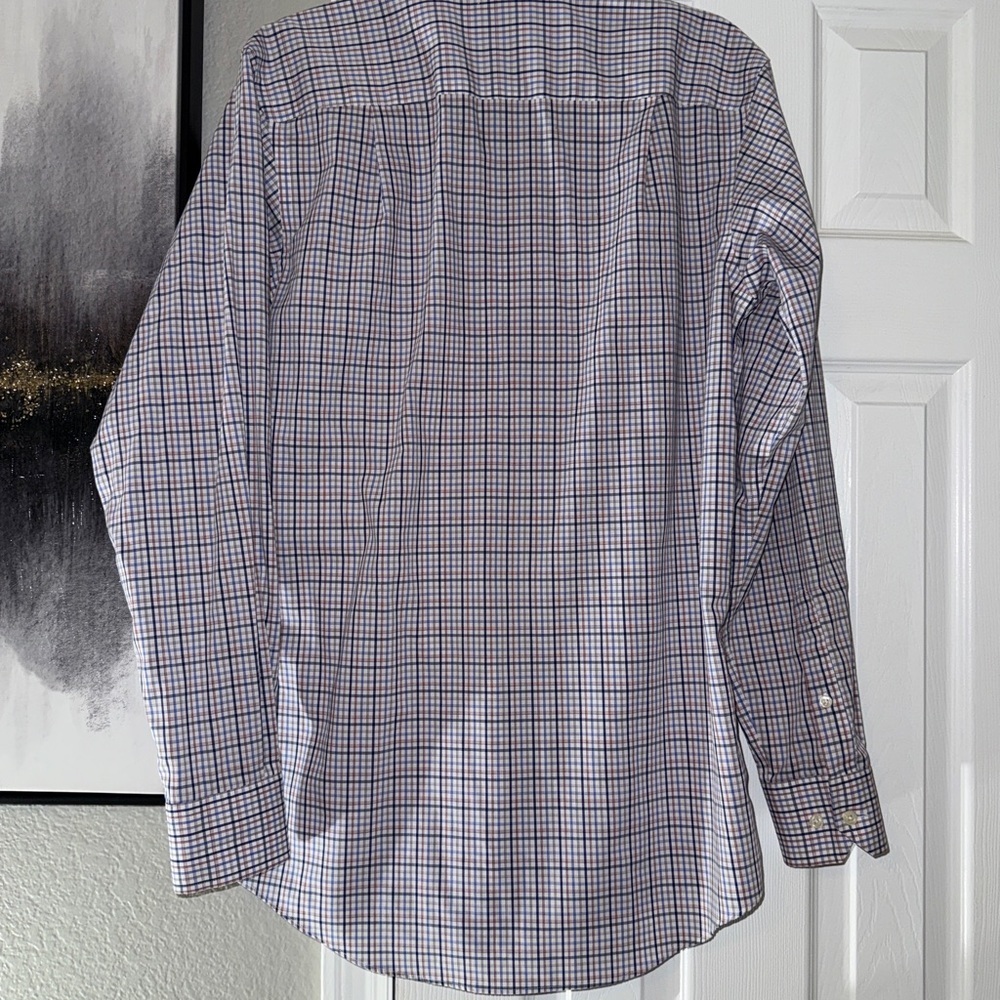 Blue and White Casual Gingham Button Down Shirt - Picture 6 of 6